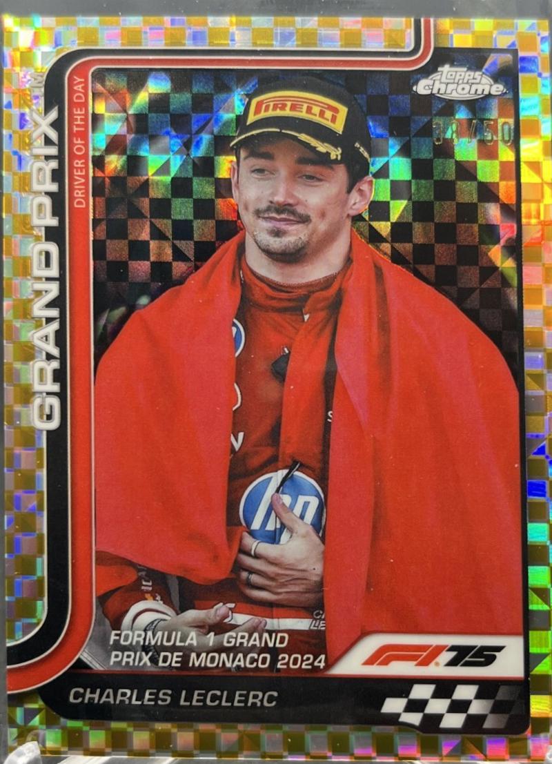Charles Leclerc [Gold Checker Flag Refractor] #129