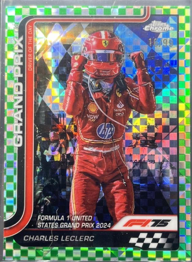 Charles Leclerc [Green Checker Flag Refractor] #140