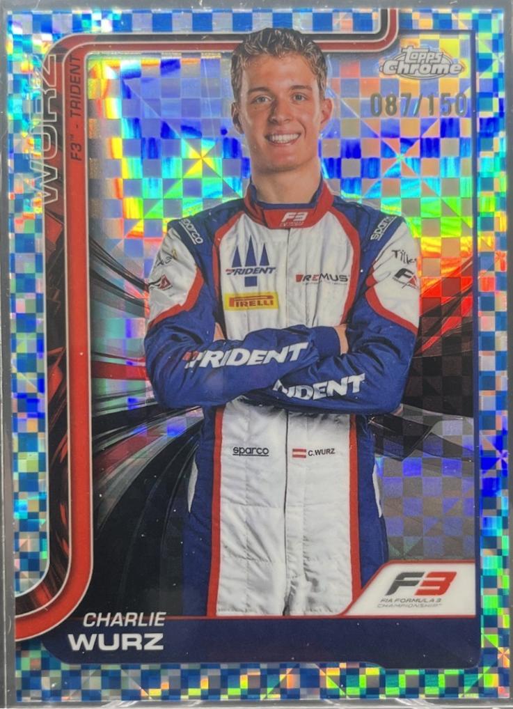 Charlie Wurz [Blue Checker Flag Refractor] #48