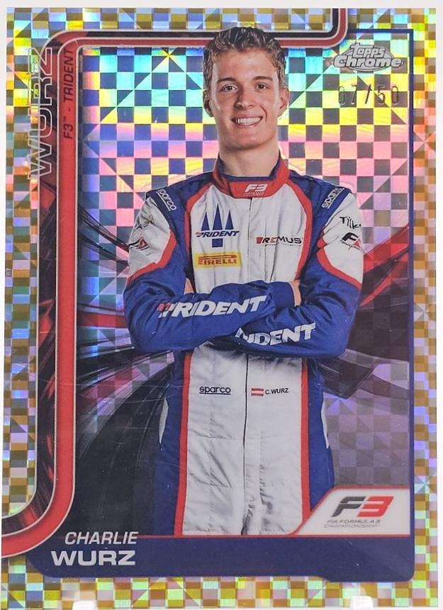 Charlie Wurz [Gold Checker Flag Refractor] #48