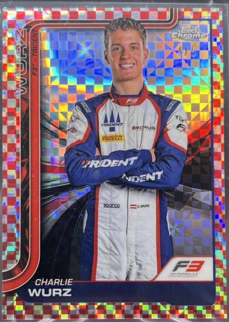 Charlie Wurz [Red Checker Flag Refractor] #48