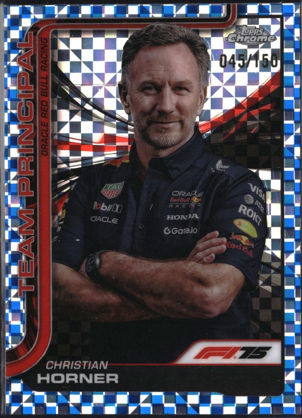 Christian Horner [Blue Checker Flag Refractor] #192