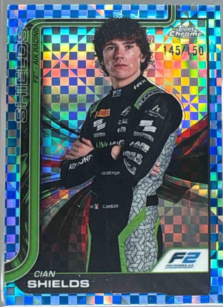 Cian Shields [Blue Checker Flag Refractor] #38