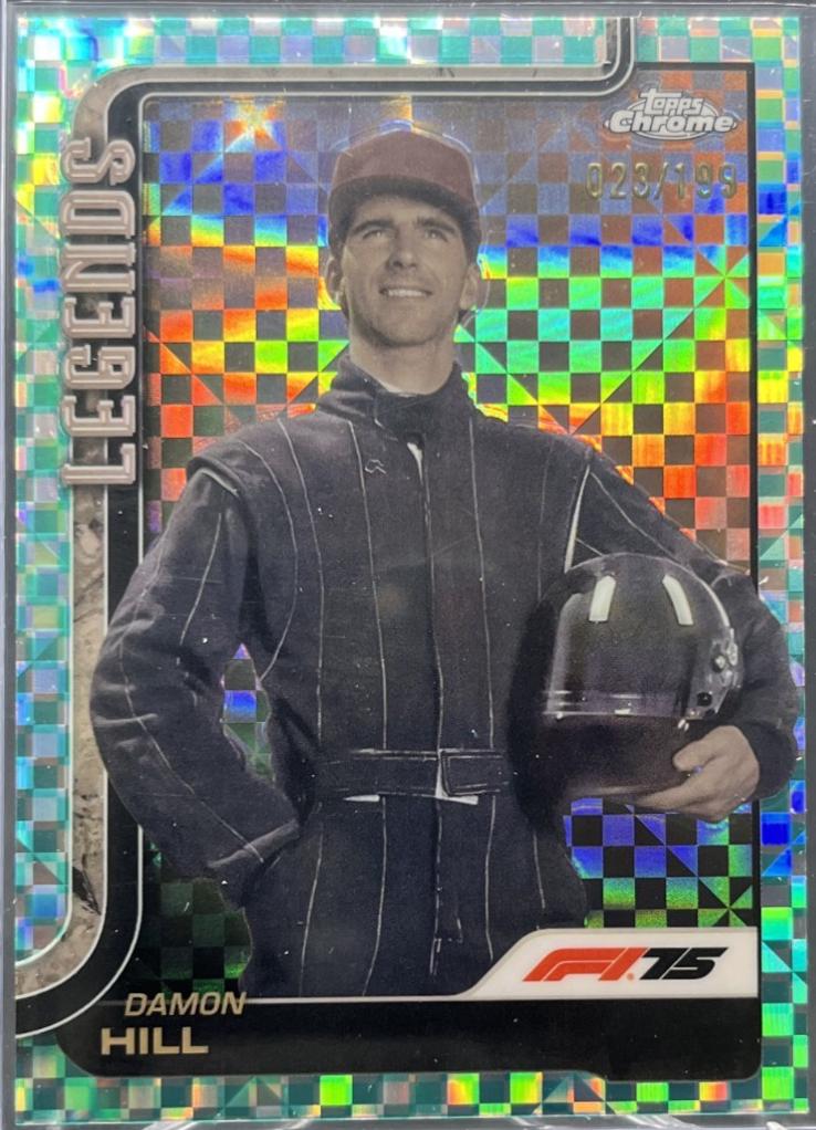 Damon Hill [Aqua Checker Flag Refractor] #150