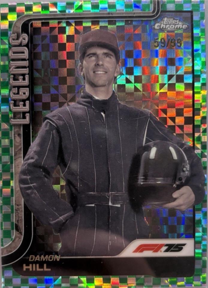 Damon Hill [Green Checker Flag Refractor] #150