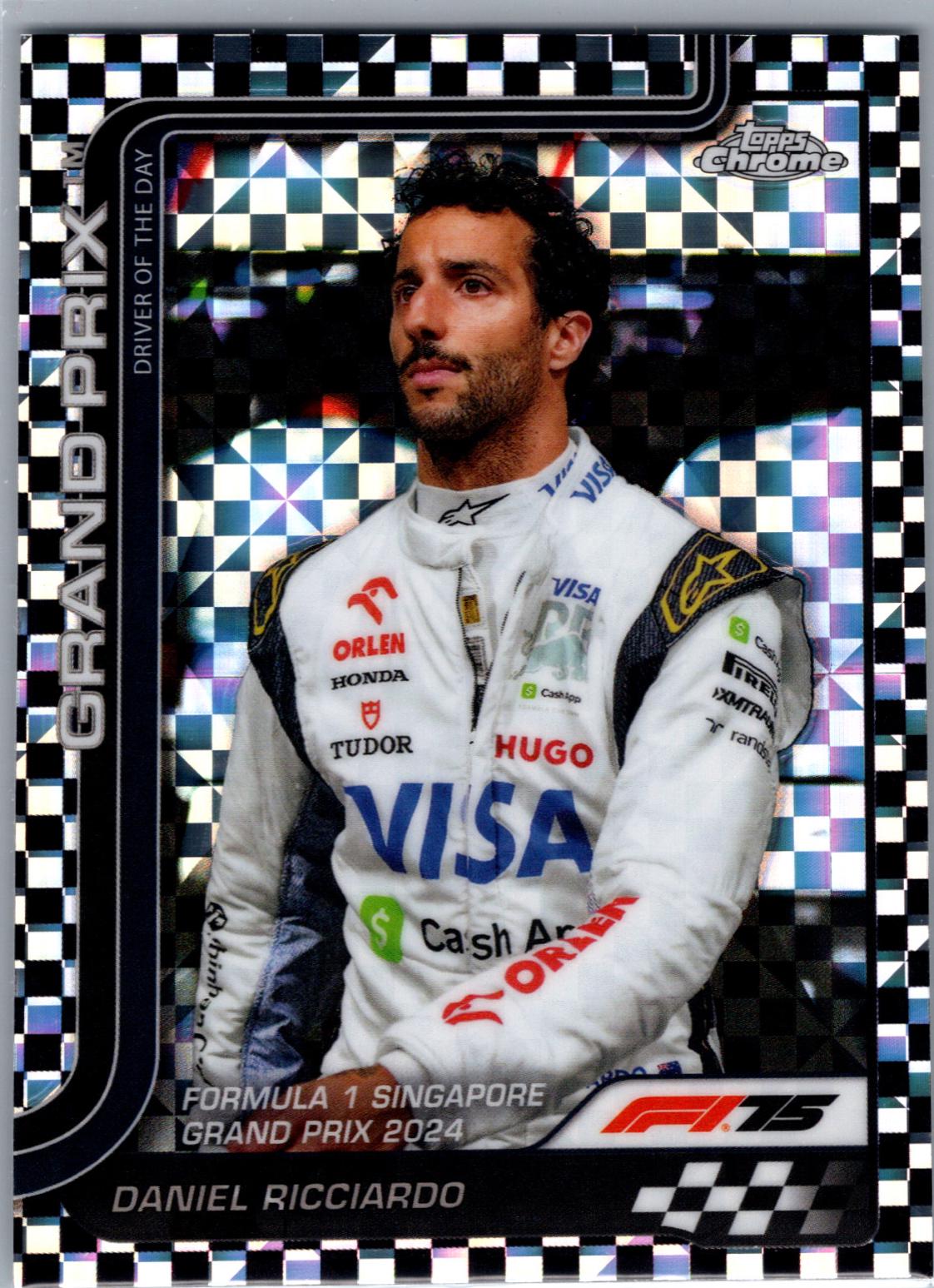 Daniel Ricciardo [Black Checker Flag Refractor] #139