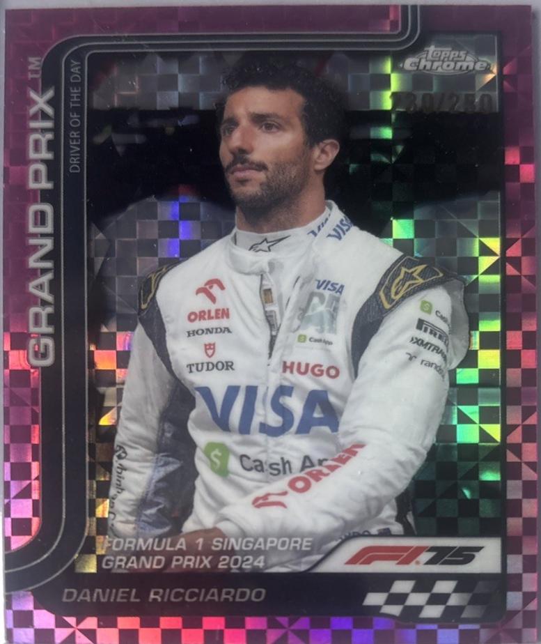 Daniel Ricciardo [Pink Checker Flag Refractor] #139