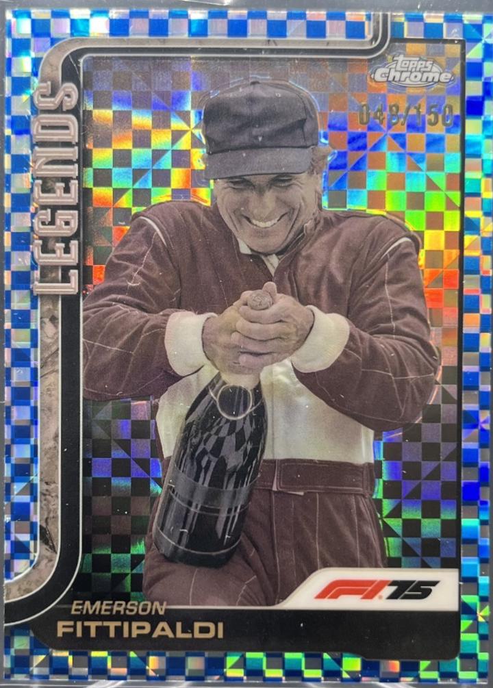 Emerson Fittipaldi [Blue Checker Flag Refractor] #152