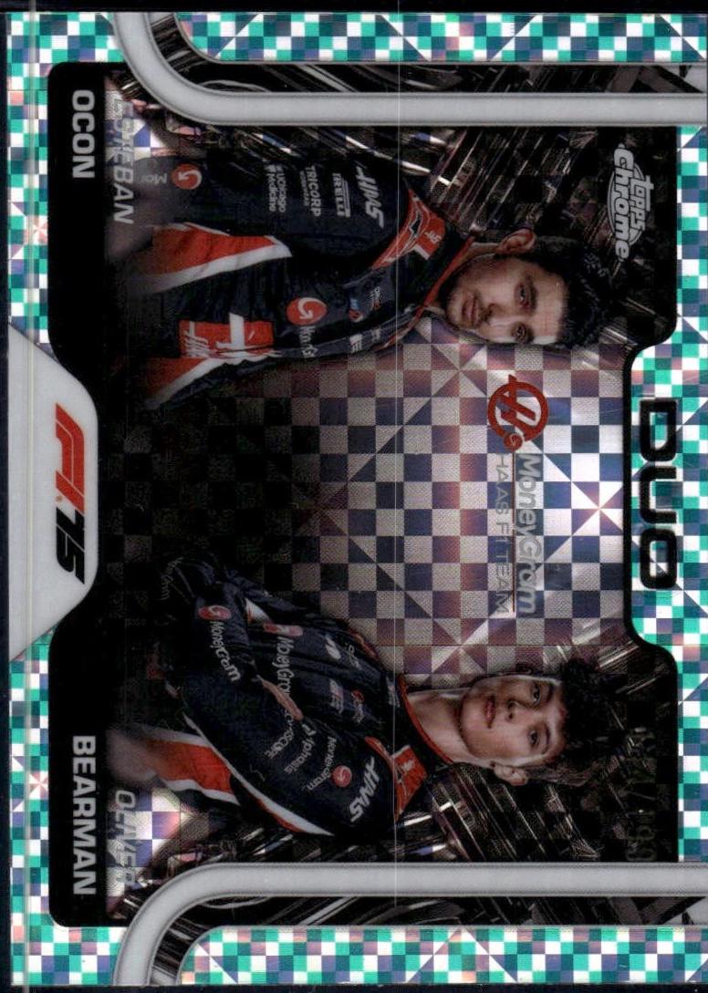 Esteban Ocon / Oliver Bearman [Aqua Checker Flag Refractor] #170