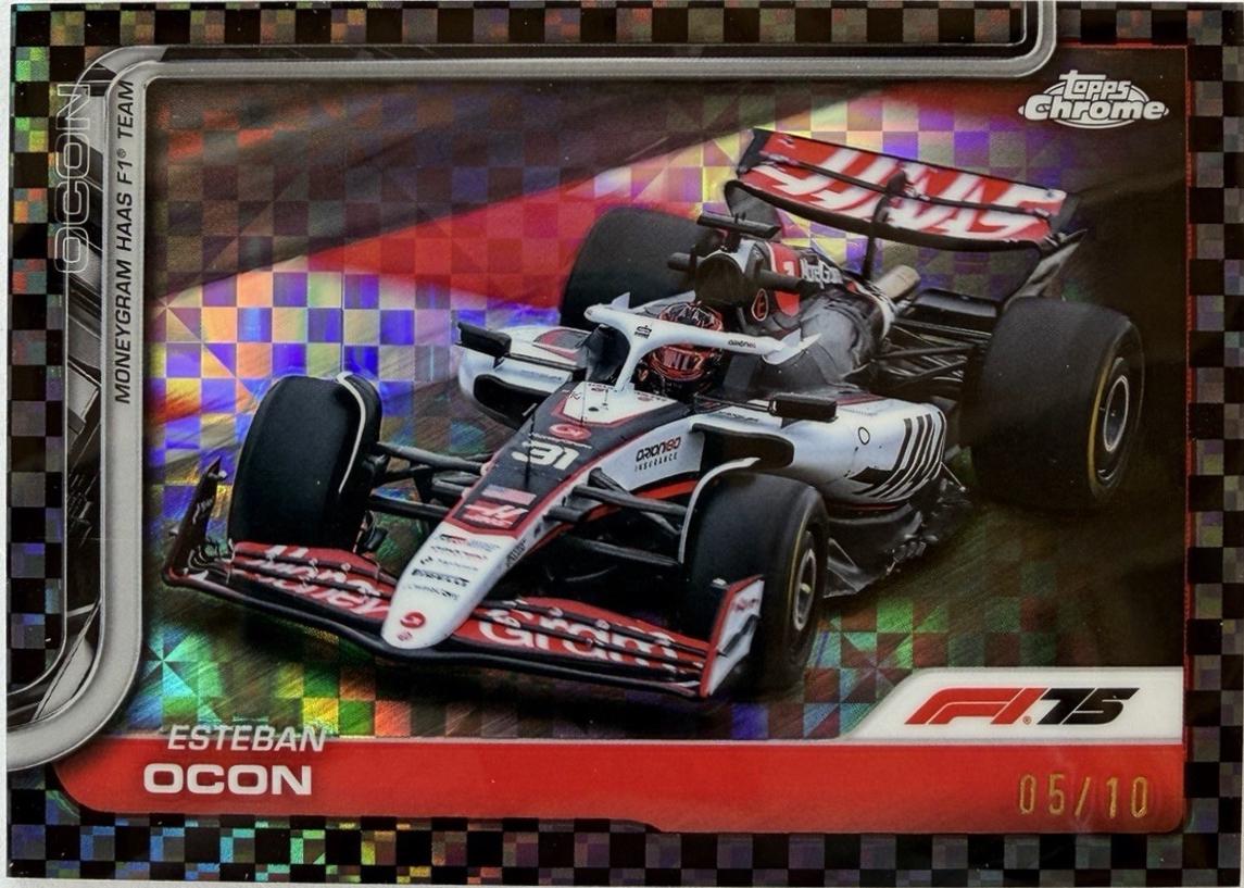 Esteban Ocon [Black Checker Flag Refractor] #85