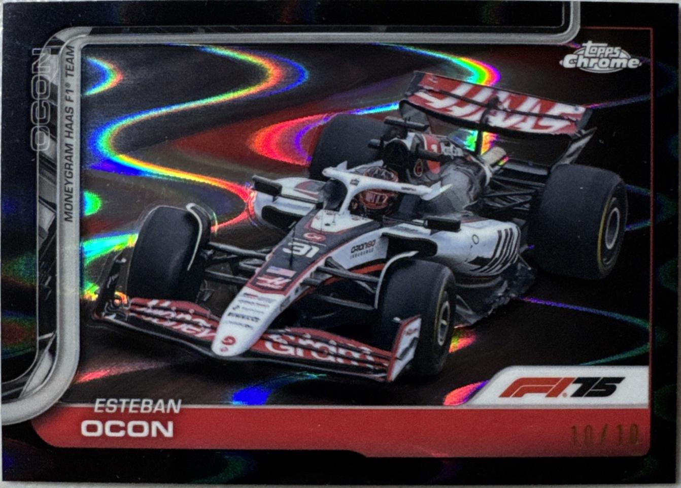 Esteban Ocon [Black RayWave Refractor] #85