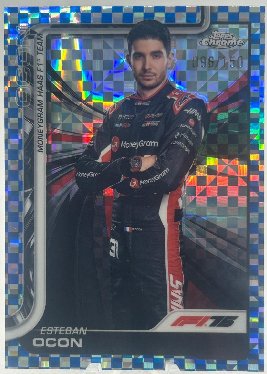 Esteban Ocon [Blue Checker Flag Refractor] #13