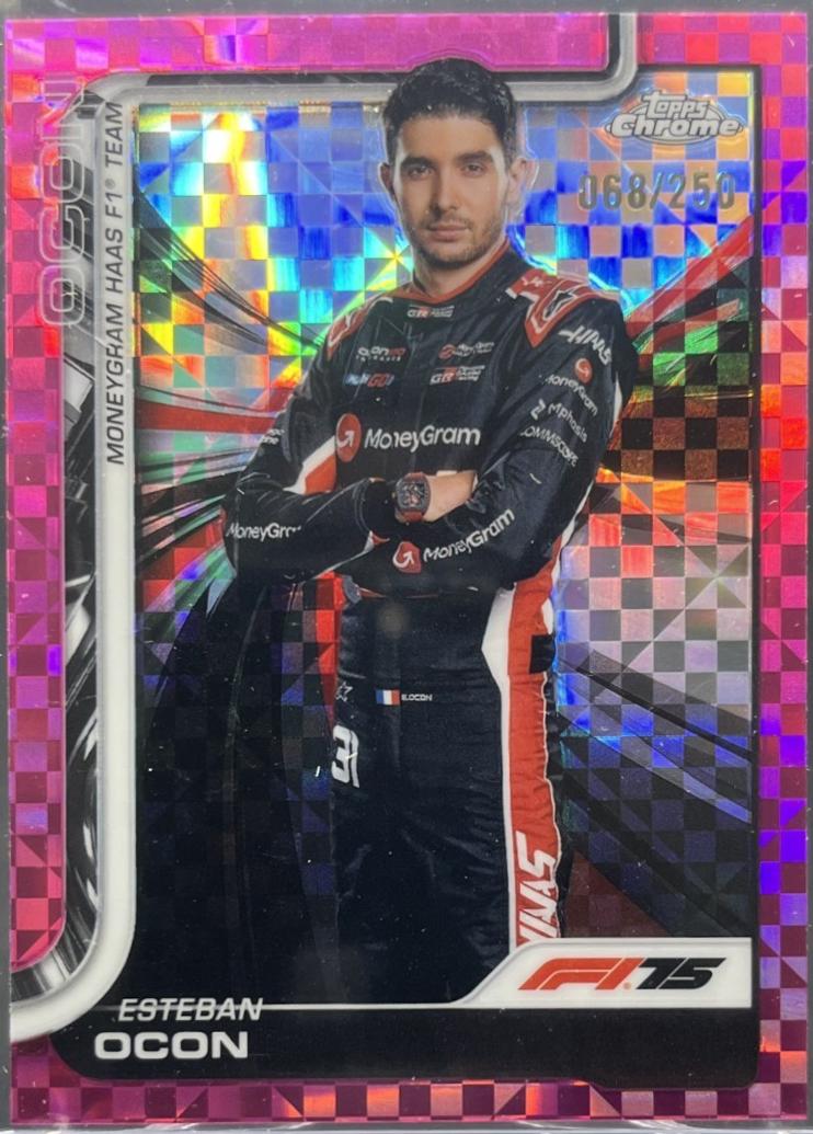 Esteban Ocon [Pink Checker Flag Refractor] #13