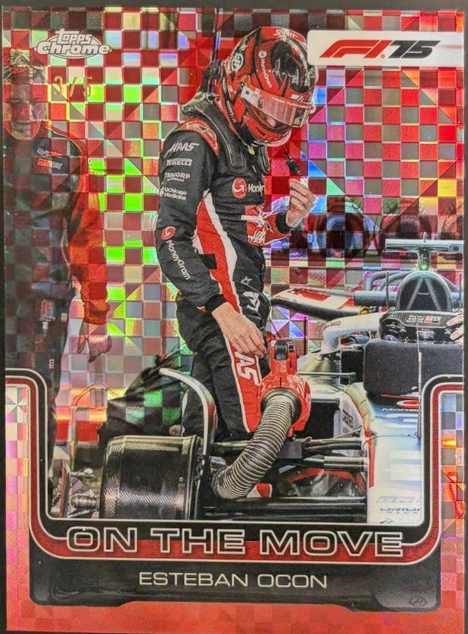 Esteban Ocon [Red Checker Flag Refractor] #190