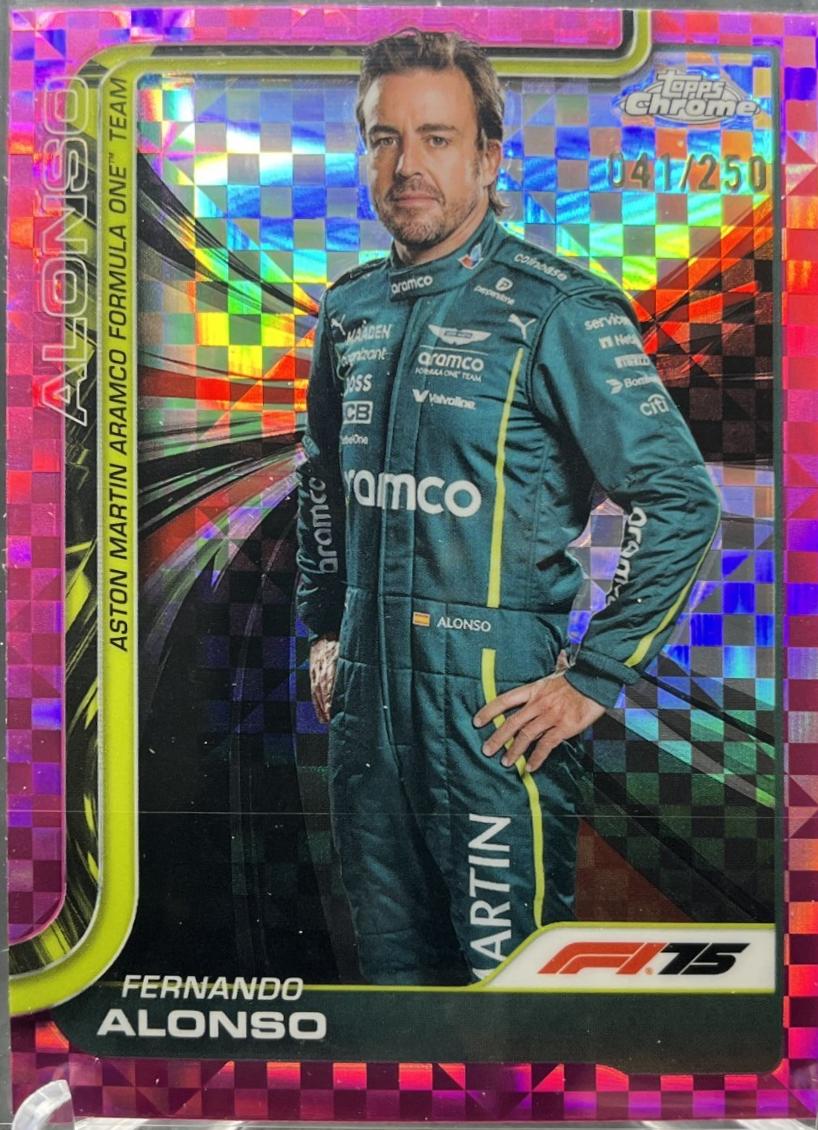 Fernando Alonso [Pink Checker Flag Refractor] #9