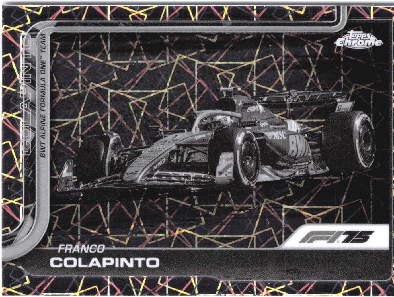 Franco Colapinto [Black White Lazer Refractor] #87
