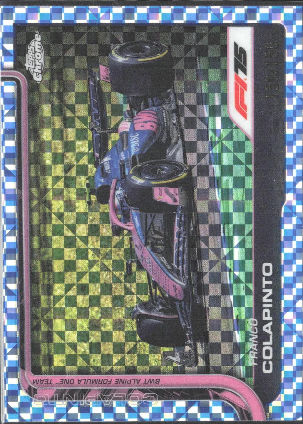 Franco Colapinto [Blue Checker Flag Refractor] #87