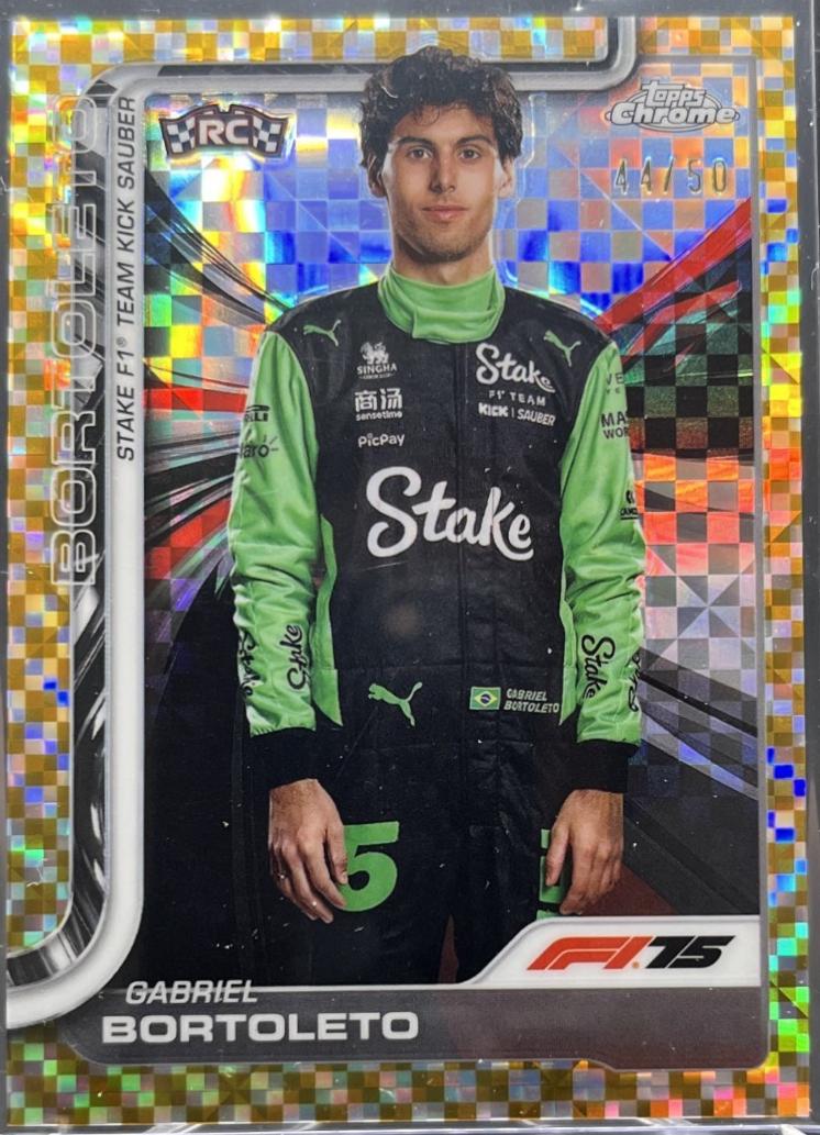 Gabriel Bortoleto [Gold Checker Flag Refractor] #20