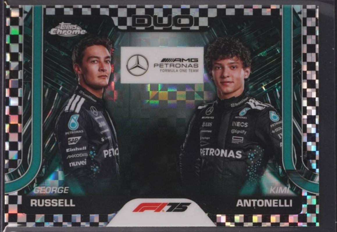 George Russell / Kimi Antonelli [Checker Flag Refractor] #167