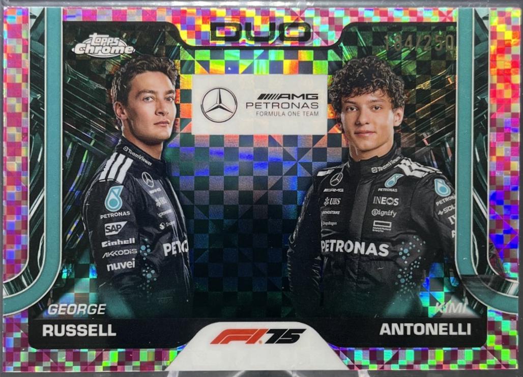 George Russell / Kimi Antonelli [Pink Checker Flag Refractor] #167