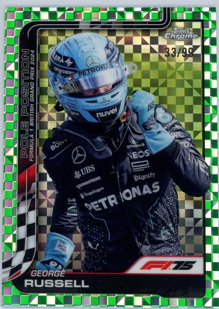 George Russell [Green Checker Flag Refractor] #119