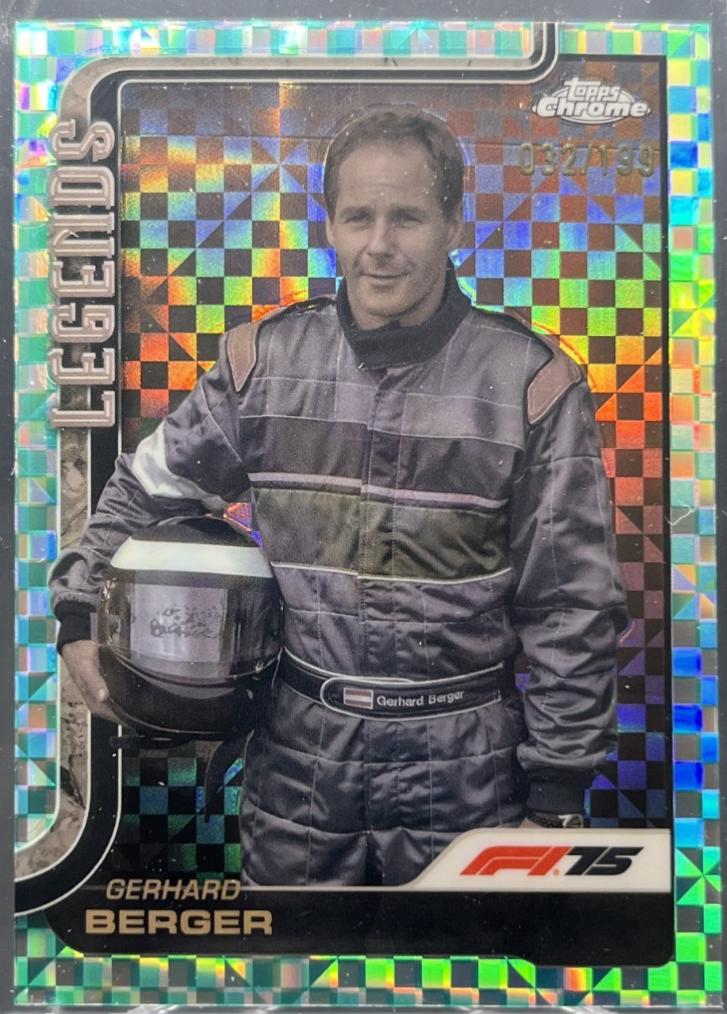 Gerhard Berger [Aqua Checker Flag Refractor] #153
