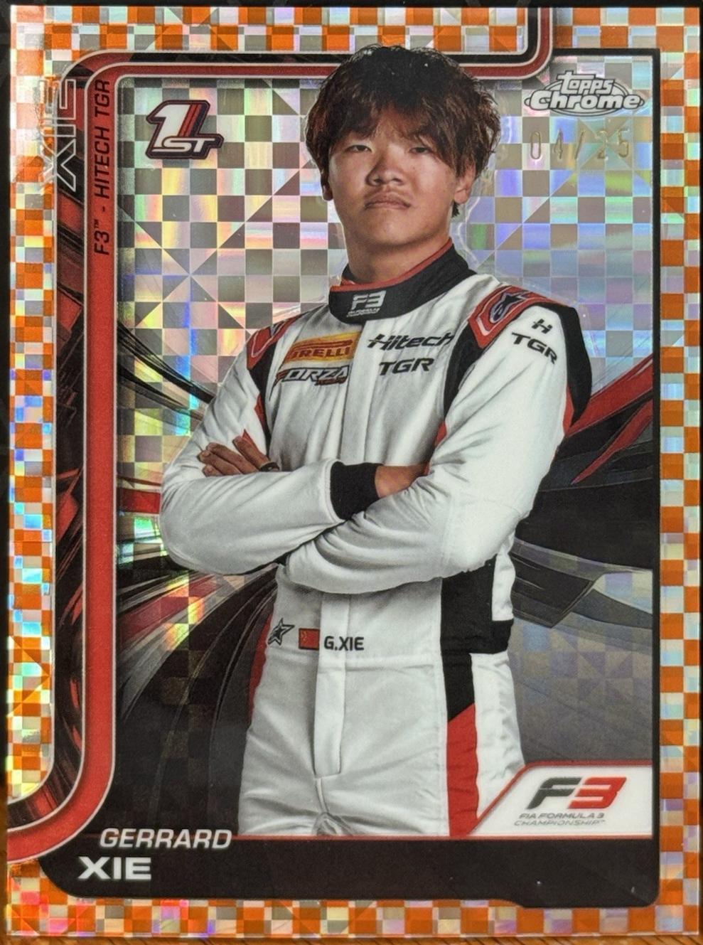 Gerrard Xie [Orange Checker Flag Refractor] #56