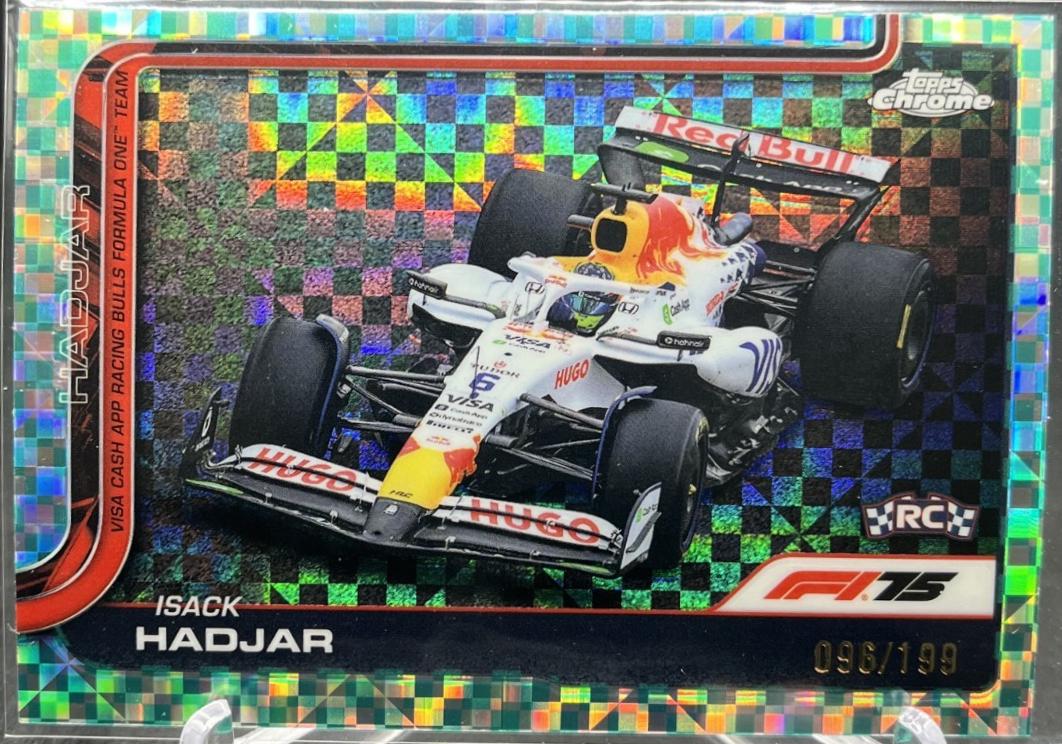 Isack Hadjar [Aqua Checker Flag Refractor] #84