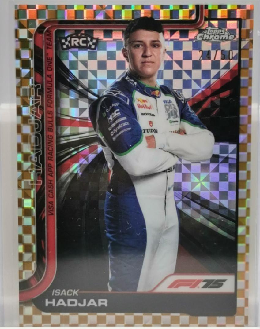 Isack Hadjar [Gold Checker Flag Refractor] #12