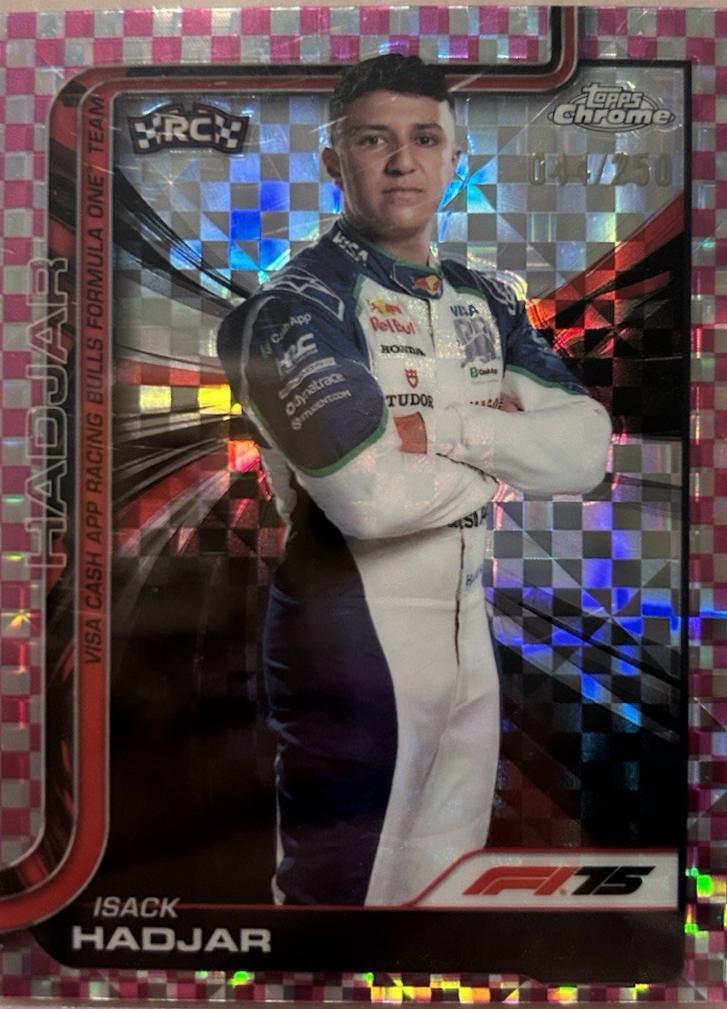 Isack Hadjar [Pink Checker Flag Refractor] #12
