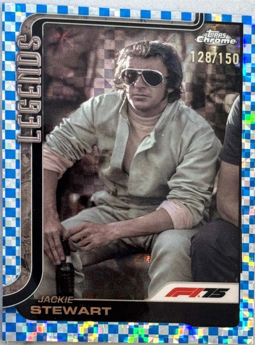 Jackie Stewart [Blue Checker Flag Refractor] #154