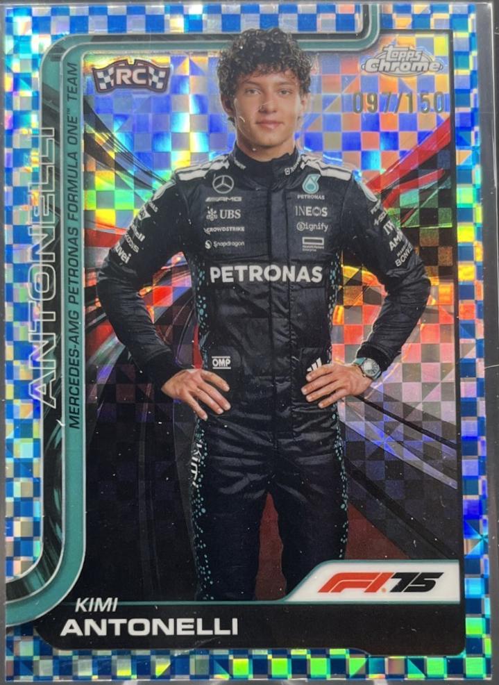 Kimi Antonelli [Blue Checker Flag Refractor] #8