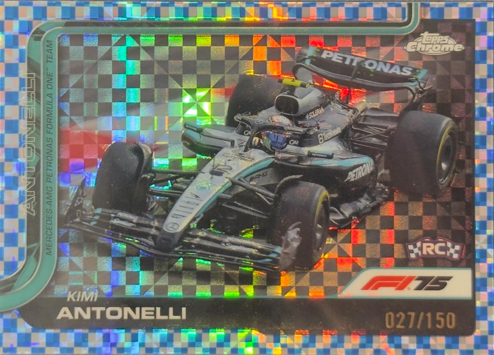 Kimi Antonelli [Blue Checker Flag Refractor] #80