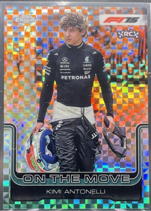 Kimi Antonelli [Orange Checker Flag Refractor] #185