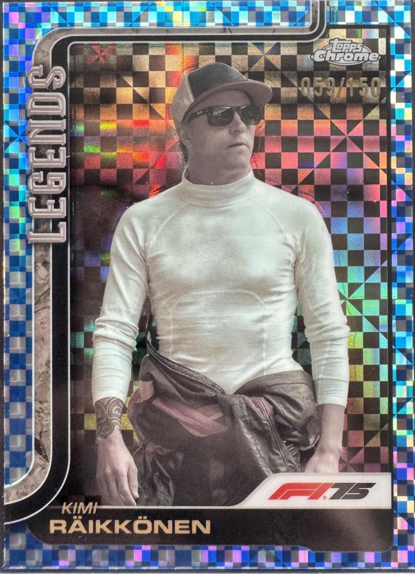 Kimi Raikkonen [Blue Checker Flag Refractor] #157