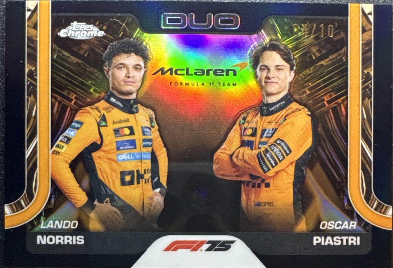 Lando Norris / Oscar Piastri [Black Refractor] #166