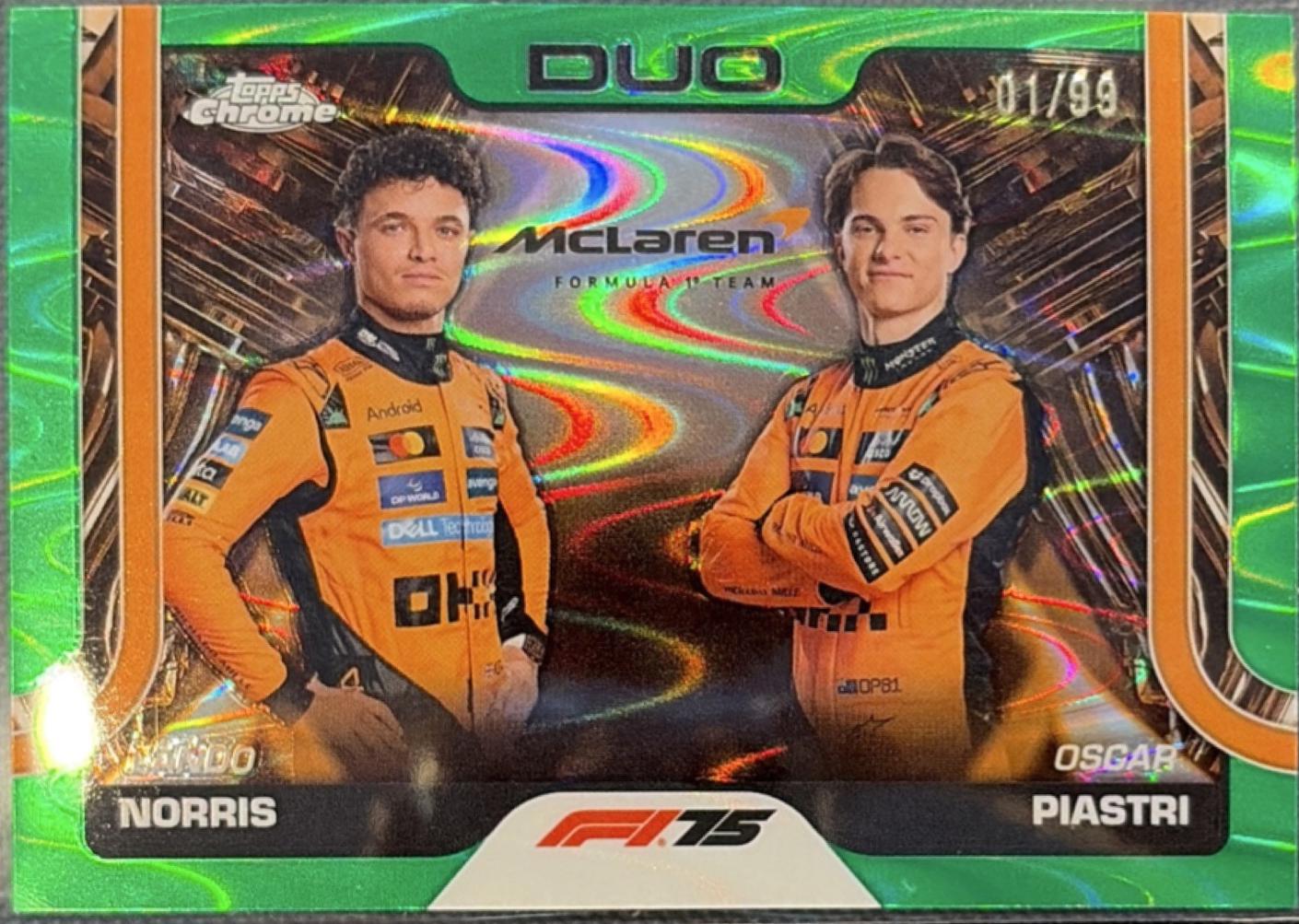 Lando Norris / Oscar Piastri [Green Refractor] #166