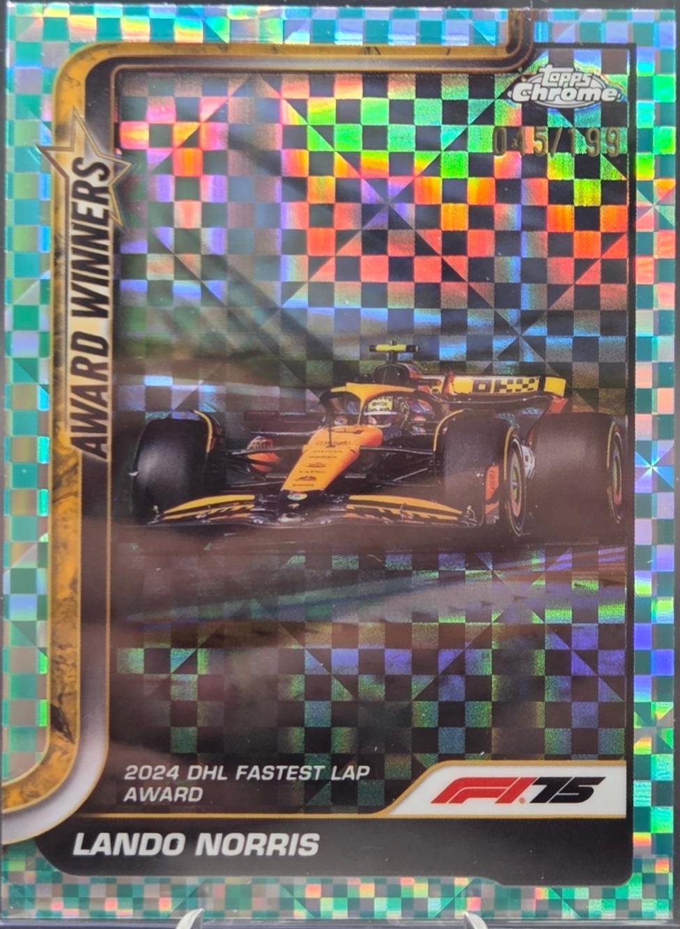 Lando Norris [Aqua Checker Flag Refractor] #147