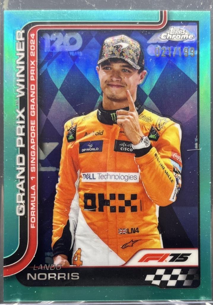 Lando Norris [Aqua Raywave Refractor] #110