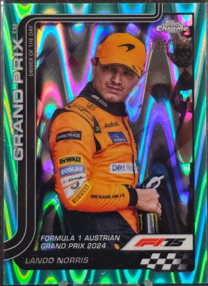 Lando Norris [Aqua Raywave Refractor] #132