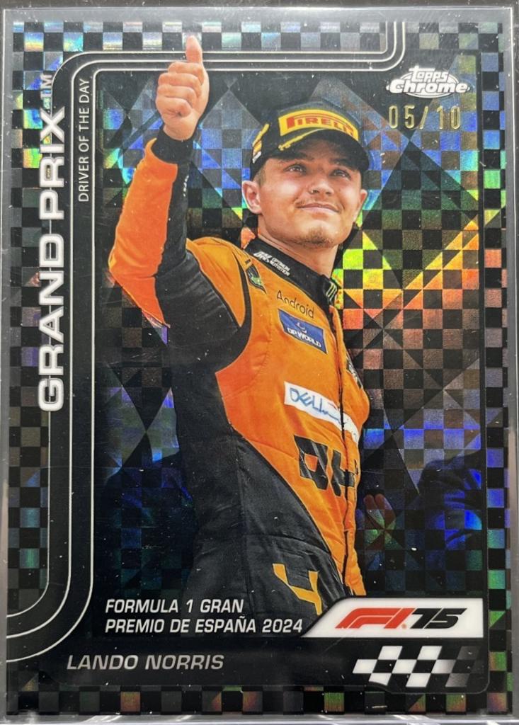 Lando Norris [Black Checker Flag Refractor] #131