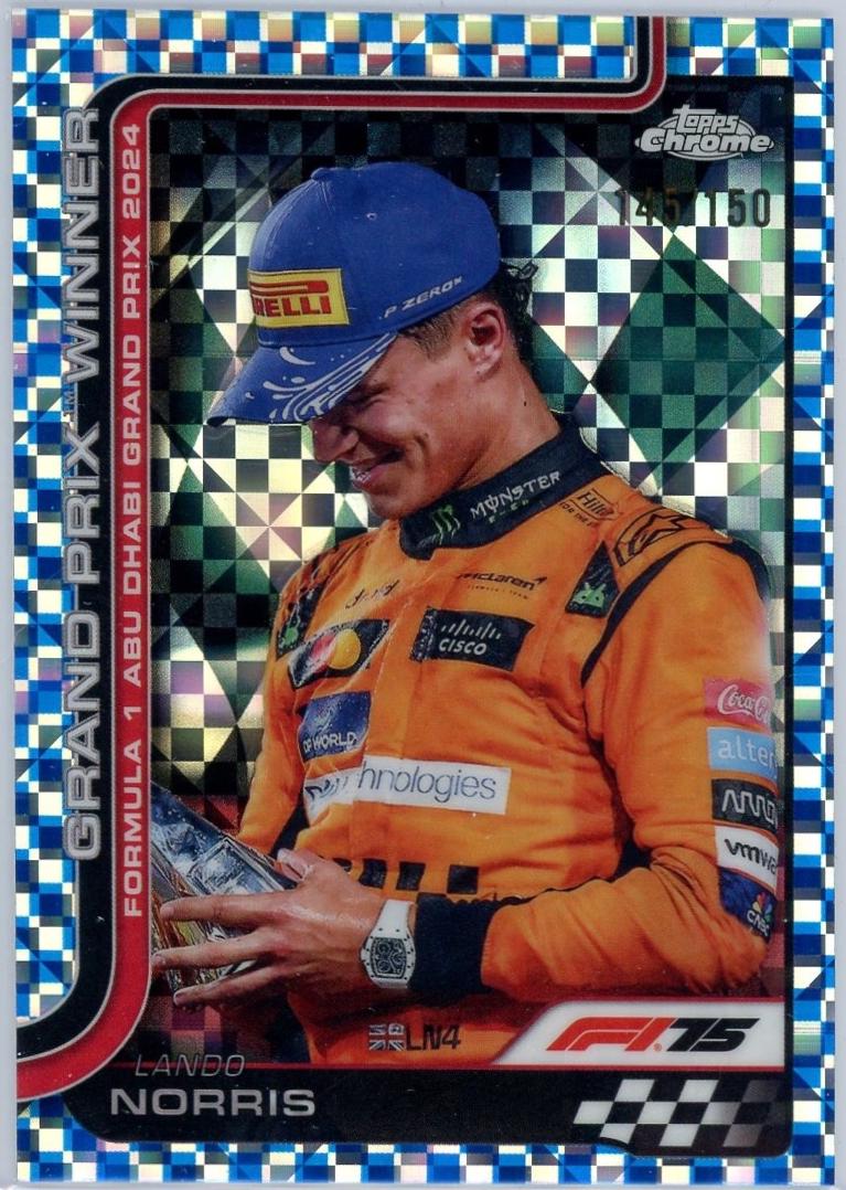 Lando Norris [Blue Checker Flag Refractor] #116
