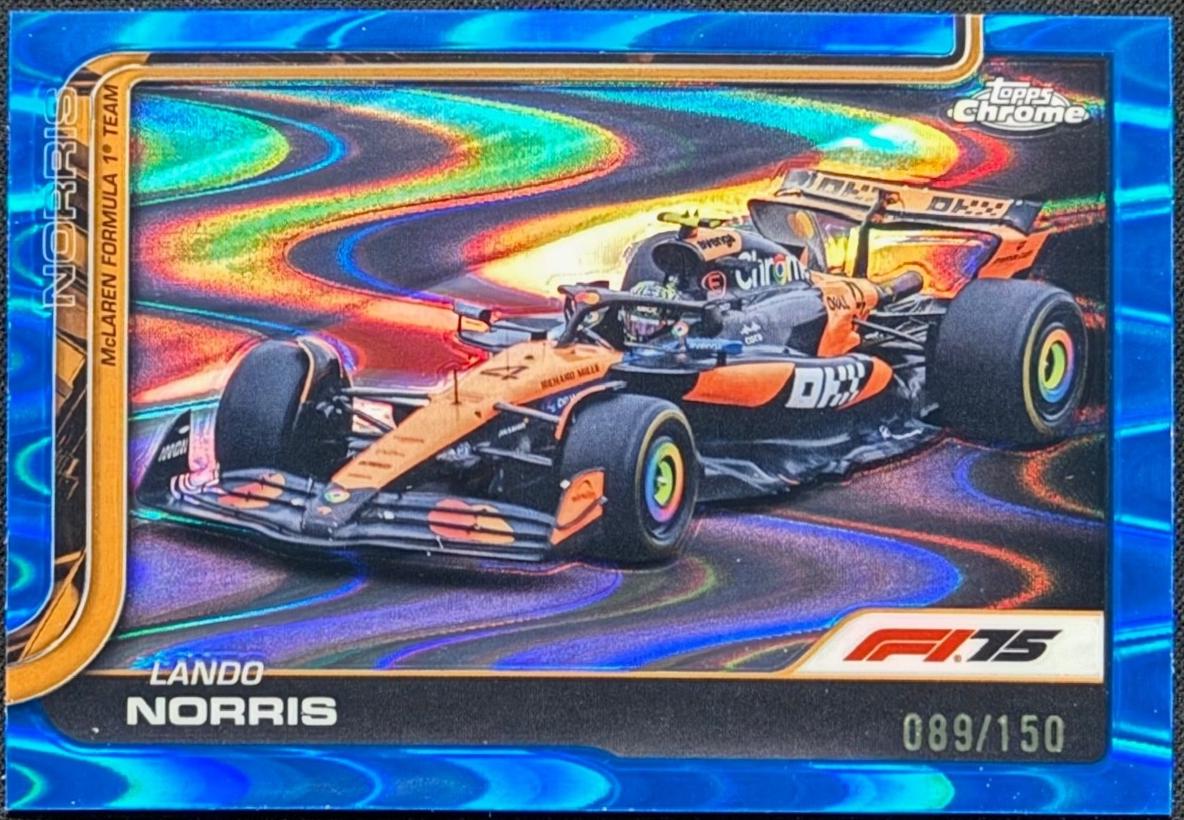 Lando Norris [Blue RayWave Refractor] #77