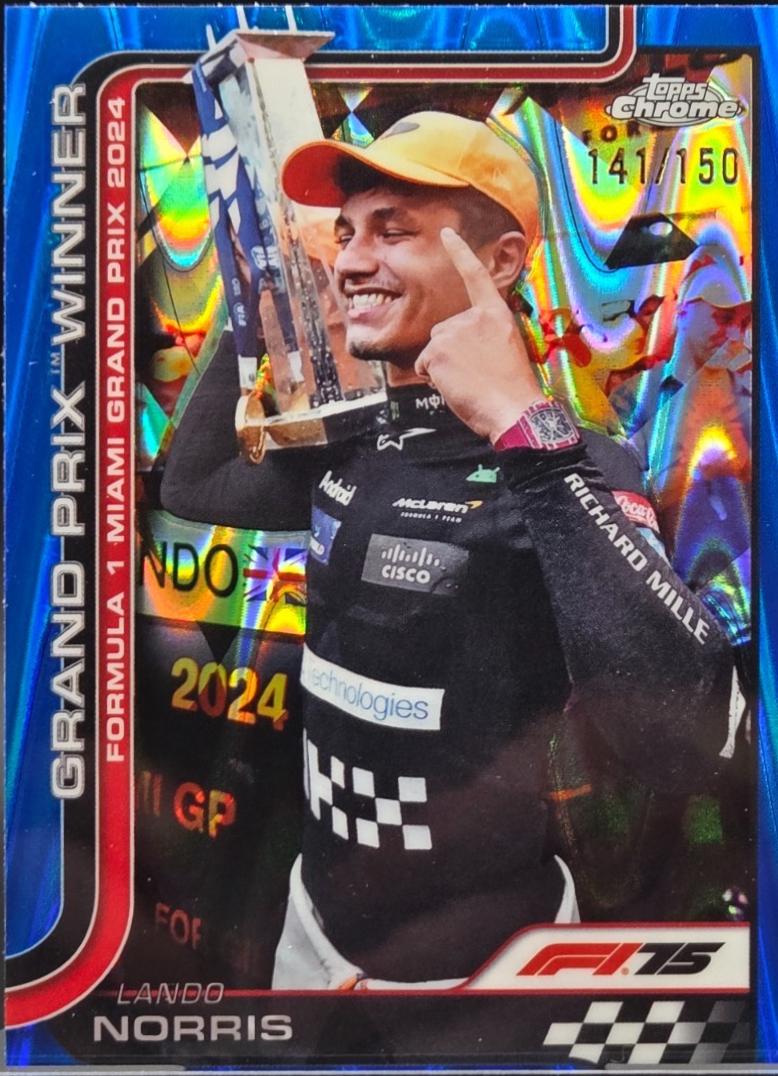 Lando Norris [Blue RayWave Refractor] #98