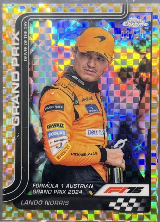 Lando Norris [Gold Checker Flag Refractor] #132