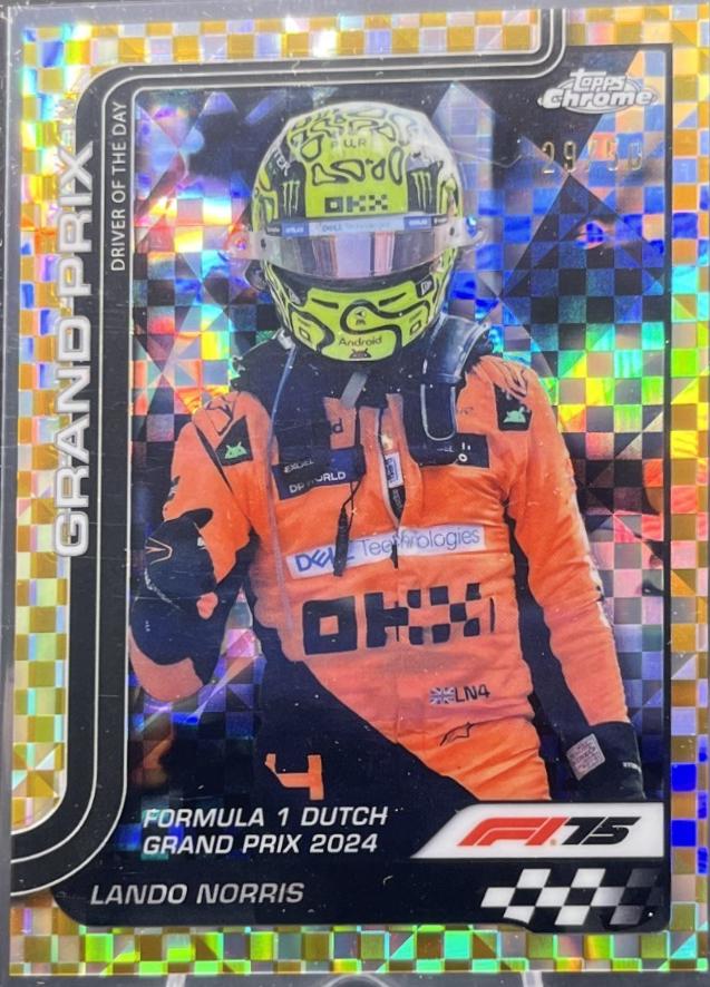 Lando Norris [Gold Checker Flag Refractor] #136
