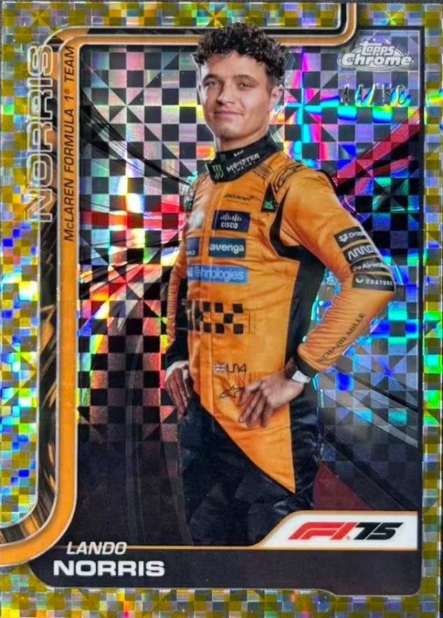 Lando Norris [Gold Checker Flag Refractor] #5