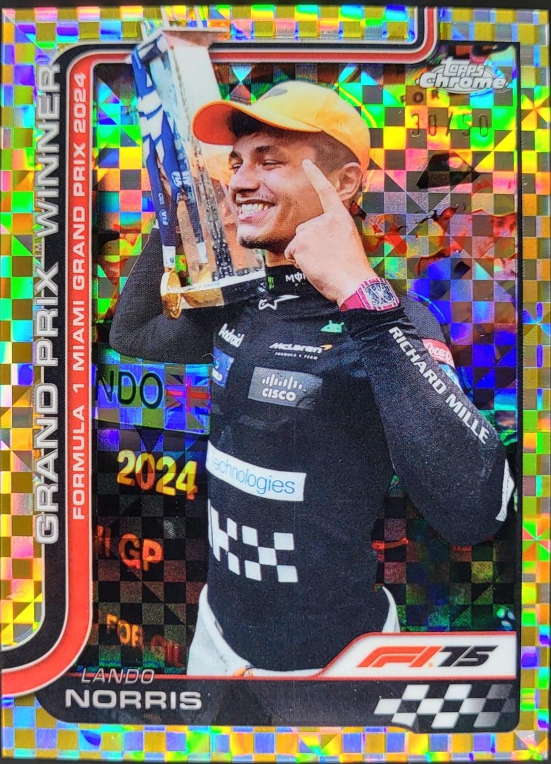 Lando Norris [Gold Checker Flag Refractor] #98