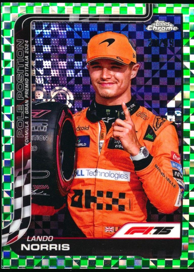 Lando Norris [Green Checker Flag Refractor] #120