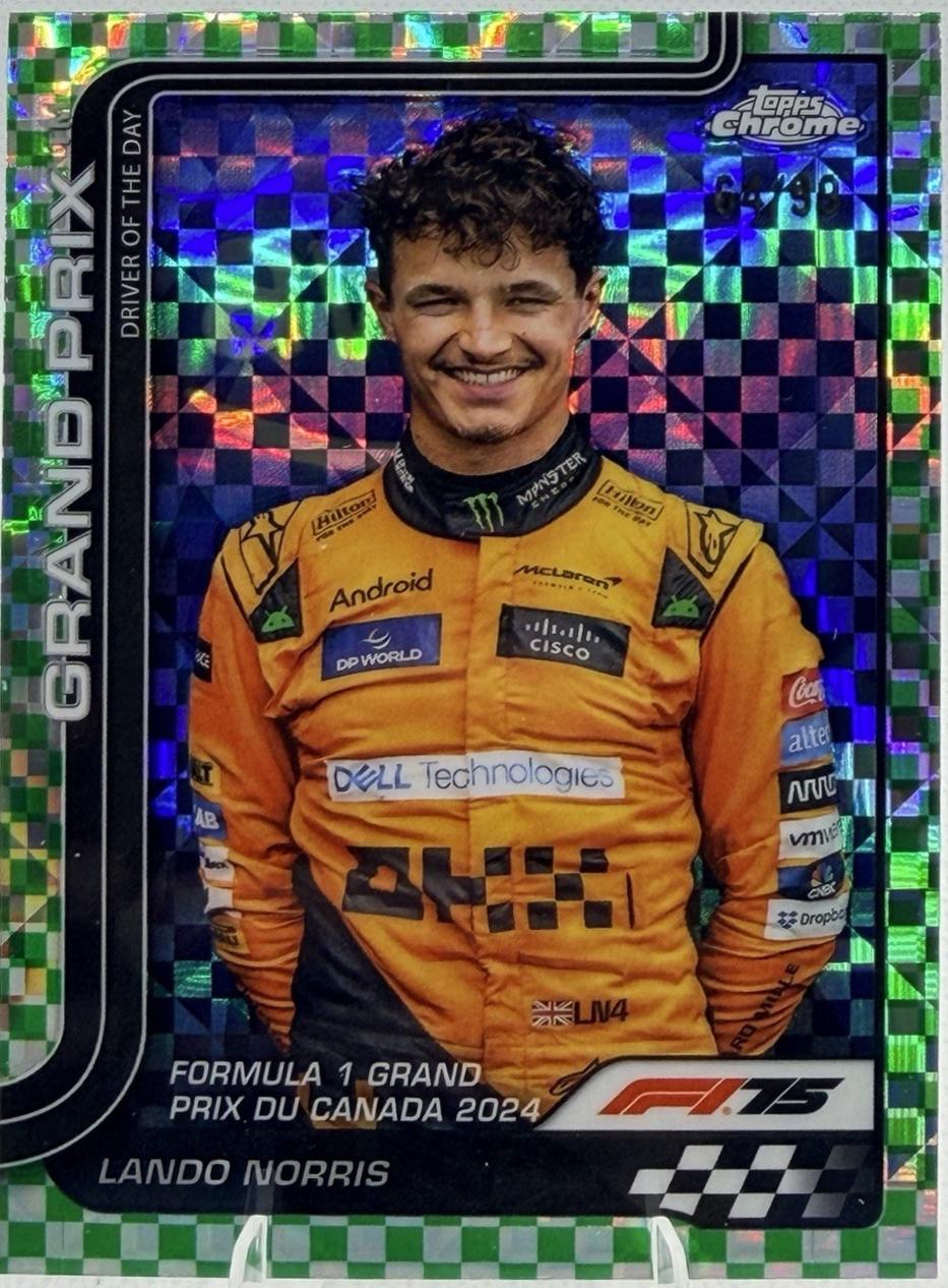Lando Norris [Green Checker Flag Refractor] #130